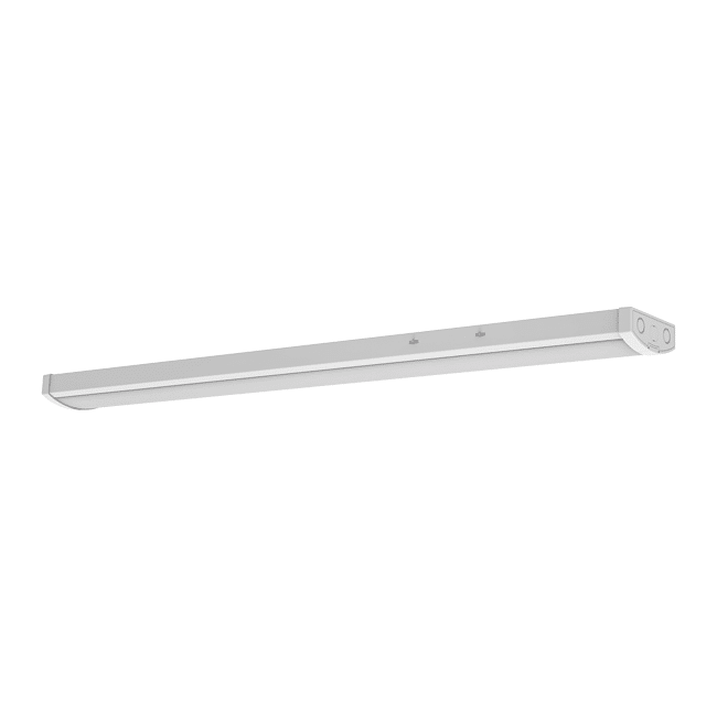 Votatec VO-WR5FT4W50-347-5WAY-L-S 4ft linkable LED wrap light with built-in microwave sensor, selectable wattage and 5CCT settings for garages, hallways, workshops and commercial spaces.
