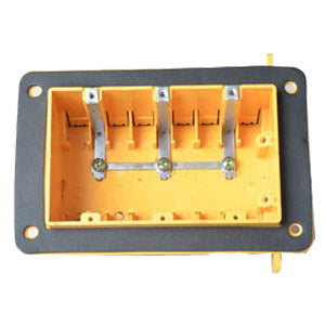 Vapor proof Three Gang non-metallic switch and outlet box