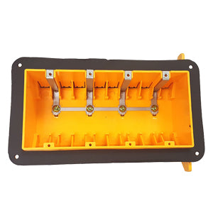 Vapor proof four Gang non-metallic switch and outlet box