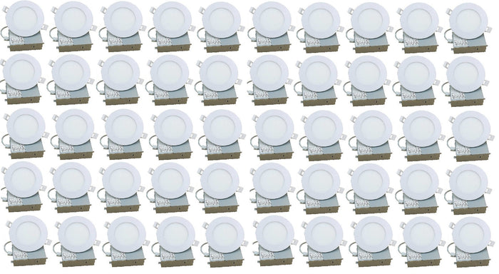 Lightrix 4” LED Slim Panel 9W 750LM Potlight 6K (Pack of 40)