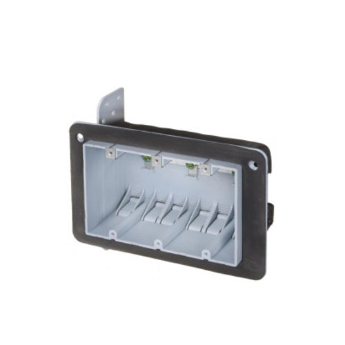 Plastic Device Box, 3-Gang with Vapor Barrier