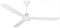 60F7-10 Silver Line Commercial Duty Ceiling Fan, with 3-Prong plug with 16” extension cord - white