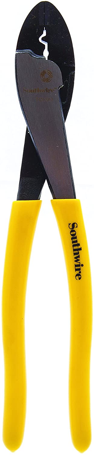 Southwire Tools TCC9D 9-Inch Terminal Crimper/Cutter with Dipped Handles