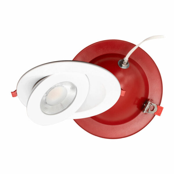 LotusLED 6″ Round Fire Rated Floating 5CCT Gimbal Recessed LED 15W