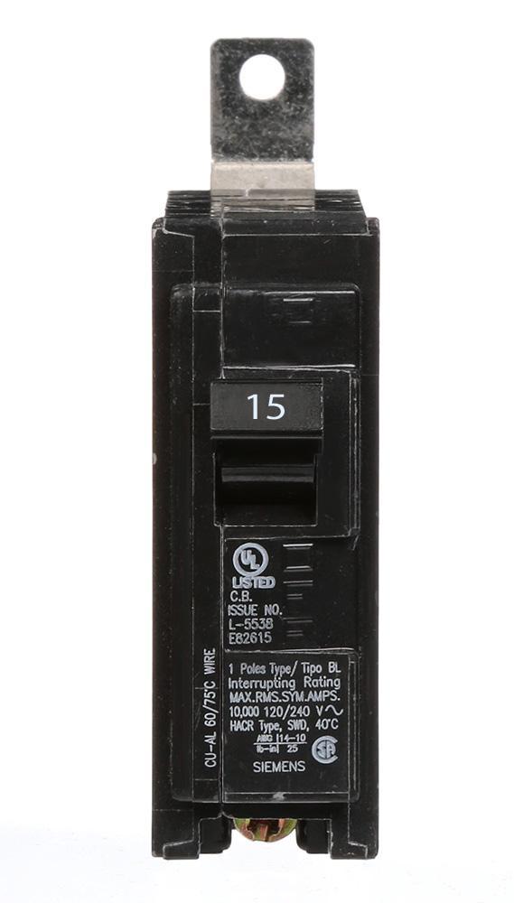 Siemens B115 15 Amp Single Pole Bolt-On Circuit Breaker