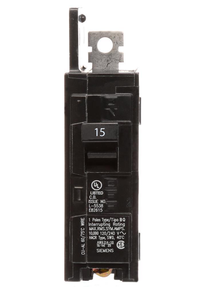 Siemens BQ1B015 15 Amp Single Pole BQ Bolt-On Circuit Breaker