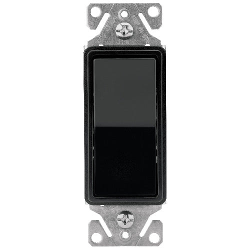 Eaton Decorator Switch - Single Pole - 15 A - 125 V - Black