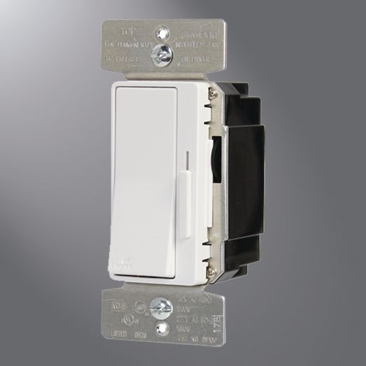 Eaton DAL06P-C5 Al Series Single Pole/3-Way Decorator LED Dimmer - Black/White/Ivory