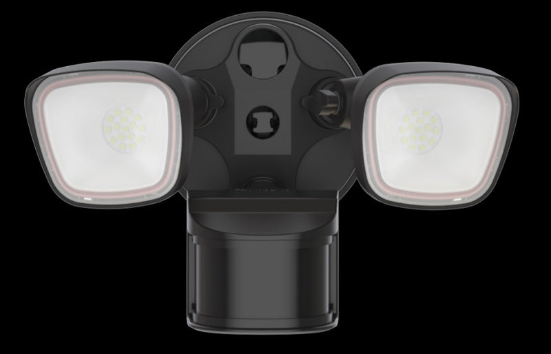 Nexled Double Head Sensor LED Security Light-20W, 4000K, Black