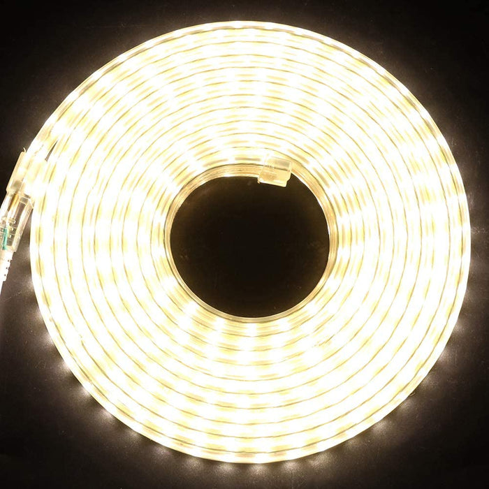 MARS 110V SMD 5050 LED Strip Lights Waterproof Flexible with US Plug 100m Warm White for Home, Indoor and Outdoor Garden-50 METRES (4000K)