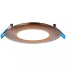 Lotus LED 13.5 Watt 4" Ultra Slim Round Recessed LED Downlight - 2700K - 750 Lumens - Brushed Copper