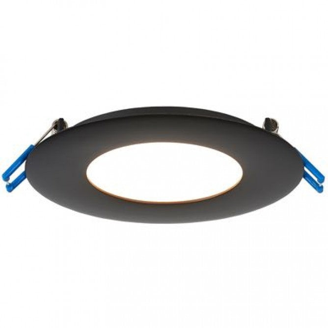Lotus LED 13.5 Watt 4" Ultra Thin Round Recessed LED Downlight - 4000K - 800 Lumens - Black