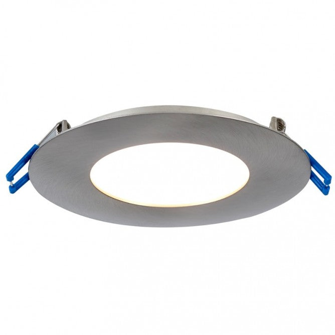 Lotus LED 13.5 Watt 4" Ultra Slim Round Recessed LED Downlight - 4000K - 800 Lumens - Brushed Nickel