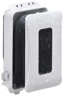 TayMac ML500WCN white extra duty weatherproof in-use outlet cover by Hubbell for outdoor GFCI and duplex receptacles