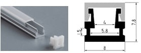 MRS0807 Aluminum Channels Profiles for Specialized LED Lighting