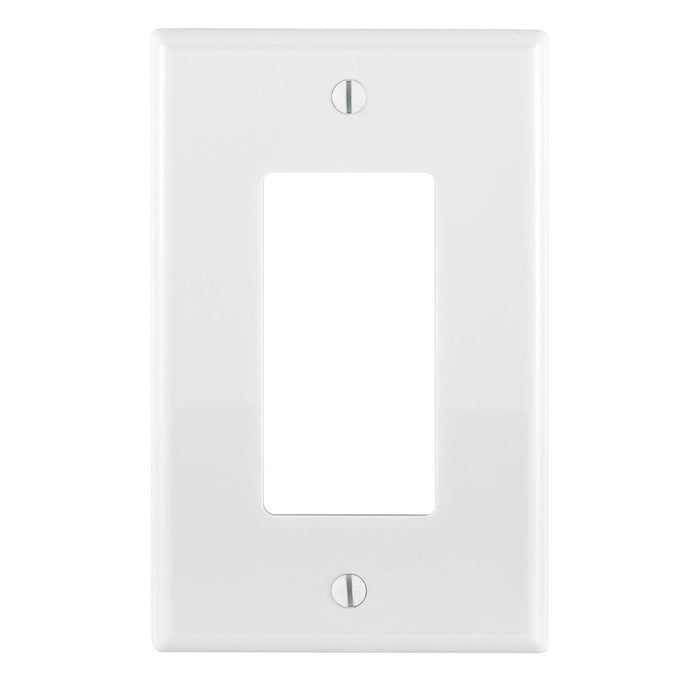 Leviton PJ26-W 1-Gang Decora/GFCI Device Decora Wallplate, Midway Size