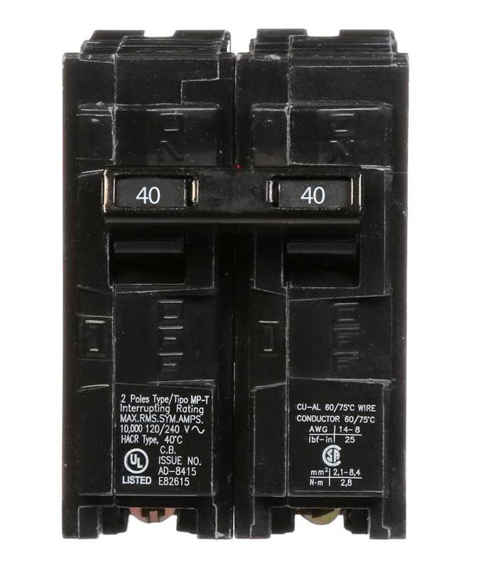 Siemens Q240 40 Amp Double Pole Circuit Breaker