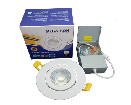 Megatron Led Gimbal Potlight Non IC 4” 9W 800LM Dimmable 5000K (Pack of 20 Potlights)