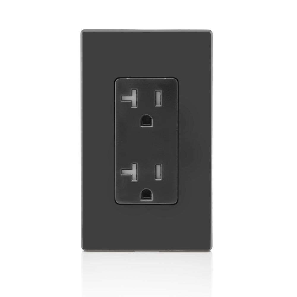 Leviton T5825 20A Tamper-Resistant, Decora duplex receptacle/outlet ...