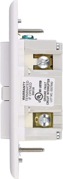 Eaton GFCI Self-Test 20A -125V Tamper Resistant Duplex Receptacle with Standard Size Wallplate, White