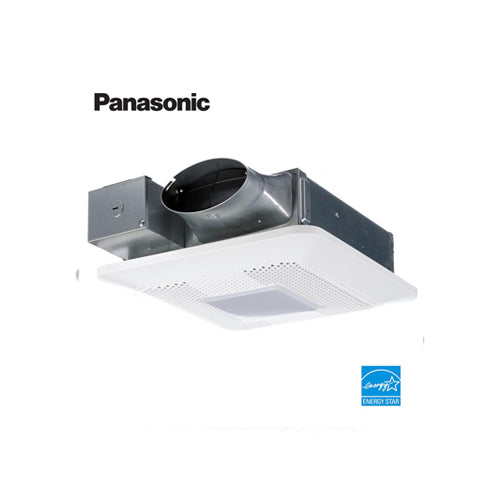 Panasonic WhisperThin Pick-A-Flow 80 or 100 CFM Exhaust Fan with LED Light Low Profile Ceiling or Wall and 4 in. Oval Duct Adapter