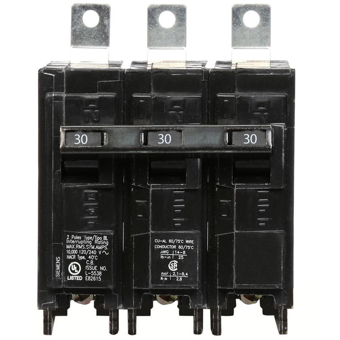 Siemens B330 30 Amp 3 Pole Bolt-On Circuit Breaker