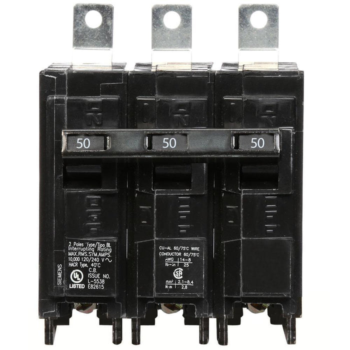 Siemens B350 50 Amp 3 Pole Bolt-On Circuit Breaker