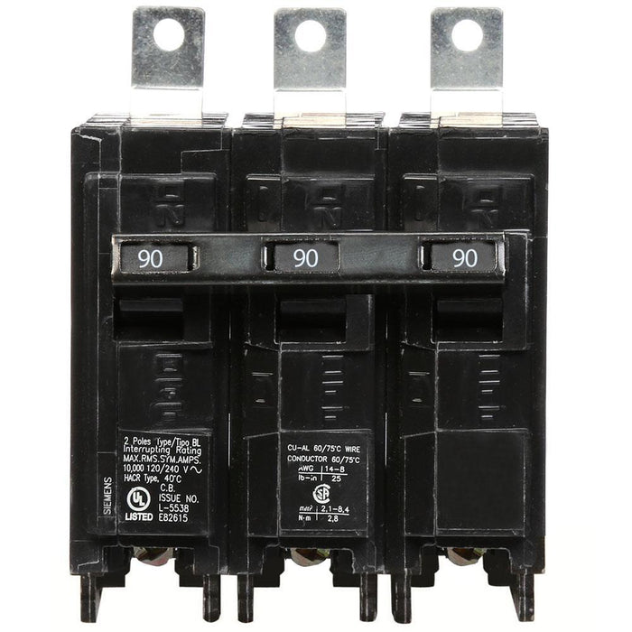 Siemens B390 90 Amp 3 Pole Bolt-On Circuit Breaker