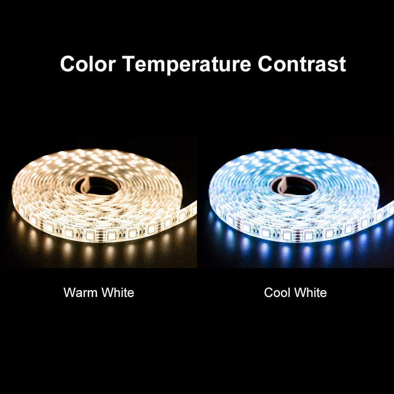 Glumens (5m) 24V SMD5050 Warm White+RGB+White 5 Colors in 1 LED Strip Light- UL Certified