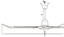 FP48 Bronze Line Commercial Duty Ceiling Fan, with 3-Prong plug with 16” extension cord - white