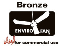 FP56 Bronze Line Commercial Duty Ceiling Fan, with 3-Prong plug with 16” extension cord - white