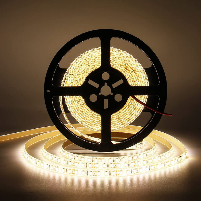 Glumens (5m) 12V SMD2216 4000K Flexible LED Strip Lights 600LEDs/Roll- UL Certified