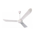 FP56-36 Bronze Line Commercial Duty Ceiling Fan, with 36" Downrod & 3-Prong plug with 16” extension cord - white