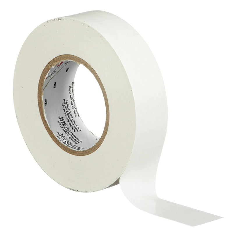 3M Temflex Multi-Purpose Vinyl Electrical Tape 165, White, 3/4 in x 60 ft (19 mm x 18 m), 10 Roll Pack