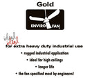 136C-10 Gold Line Extra Heavy Duty Industrial Ceiling Fan, 4-Wire reversing fans