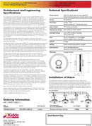 Kidde P4010ACLEDSCA hardwired smoke alarm with voice alert and LED strobe specification sheet