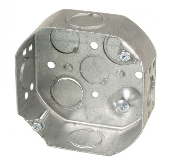 54151-K 4″ Diam octagon box 1/2″ & 3/4″ knockouts