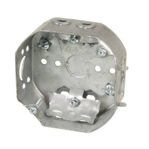 54151-L Octagonal outlet boxes with Clamps 4" Diameter - Pack of 4