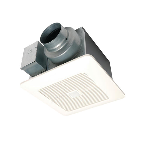 Panasonic FV-0511VQC1 WhisperSense DC ceiling bathroom fan with housing, duct connection and sensor grille