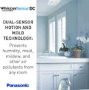 Panasonic FV-0511VQCL1 WhisperSense DC fan with motion and humidity sensor technology