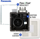 Panasonic FV-0511VQCL1 components including Flex-Z Fast bracket, motor, fan, LED light and grille
