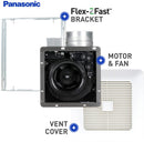 Panasonic FV-1115VK2 components including Flex-Z Fast bracket, motor, fan housing and white grille