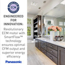 Panasonic FV-1115VK2 WhisperGreen Select bathroom fan with SmartFlow ECM motor technology in a modern bathroom