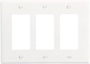 Cooper Wiring Devices PJ263W Mid-Size Polycarbonate 3-Gang Decorator GFCI Wallplate, White Color
