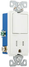 EATON Wiring TR7730W 15-Amp Receptacle 120-Volt Decorator Combination Single-Pole