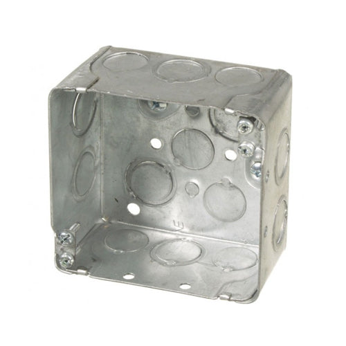 52171-K 4″ Square junction box with knockouts