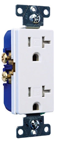 Eaton TR1307W-BOX 20A 125V tamper-resistant decorator duplex receptacle white